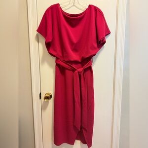 Kenzie Blouson Wrap Dress NWOT Red Size 8